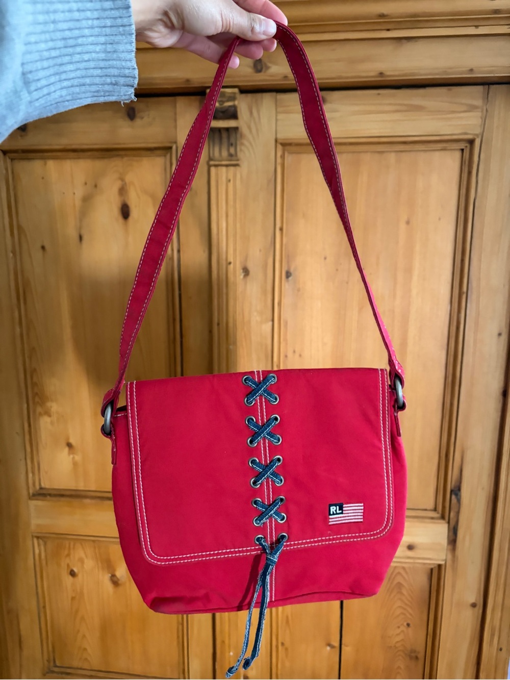 Vintage Lauren Ralph Lauren Y2K Nylon Shoulder Bag RARE
